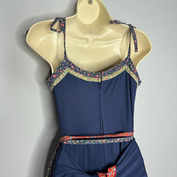 Jody T of California Vintage 70's Prairie Cottage Tier Floral Ruffle Midi Dress - Picture 12 of 16